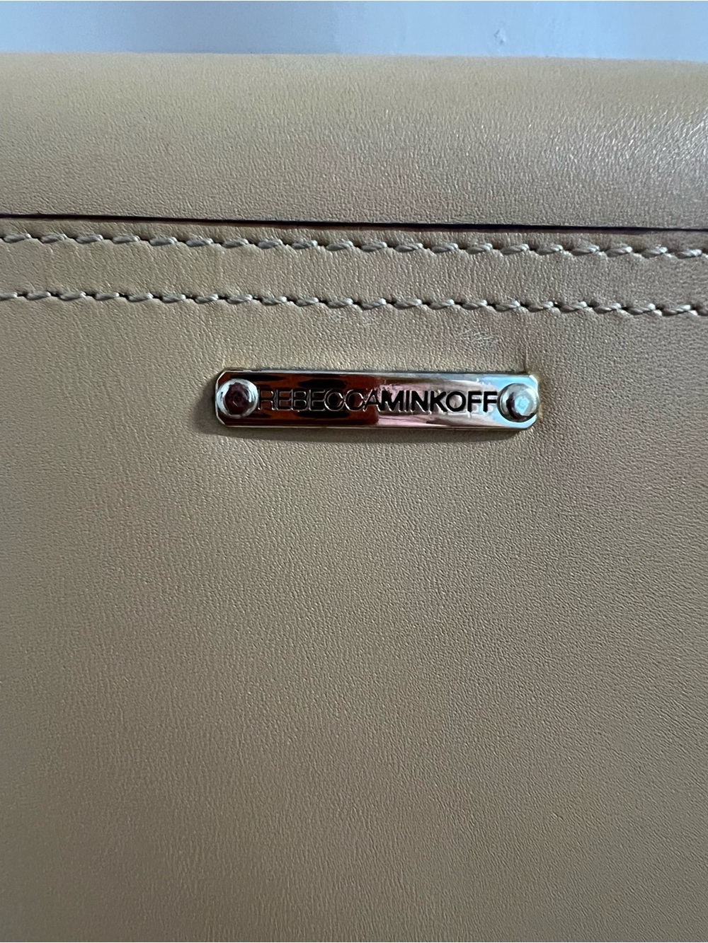 Rebecca Minkoff Skylar Tan Crossbody Saddle Bag - Picture 3 of 4